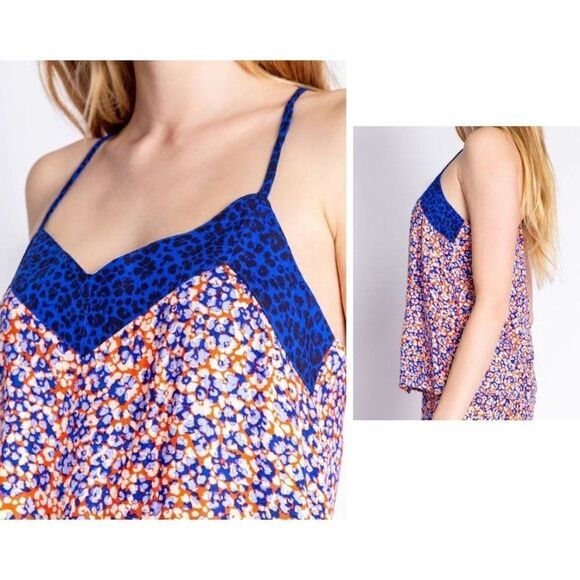 PJ SALVAGE BLUEBERRY FIELDS DITSY FLORAL CAMI, Size S - Picture 1 of 10